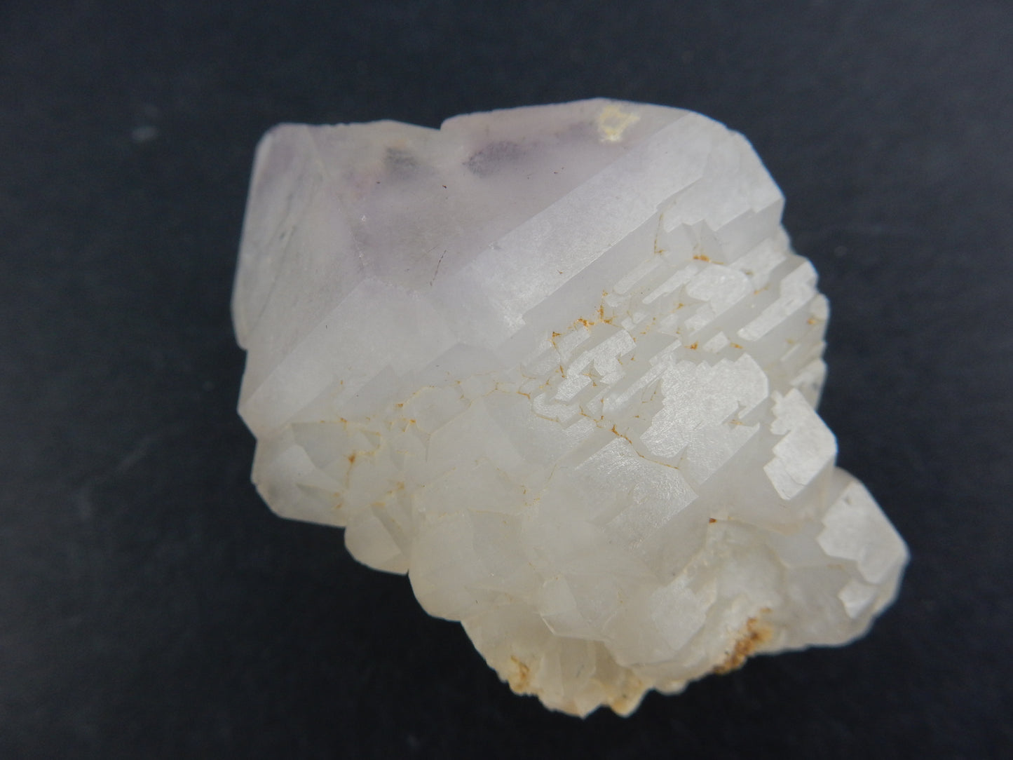 lavendar skeletal single tip of interesting terminated amethyst quartz