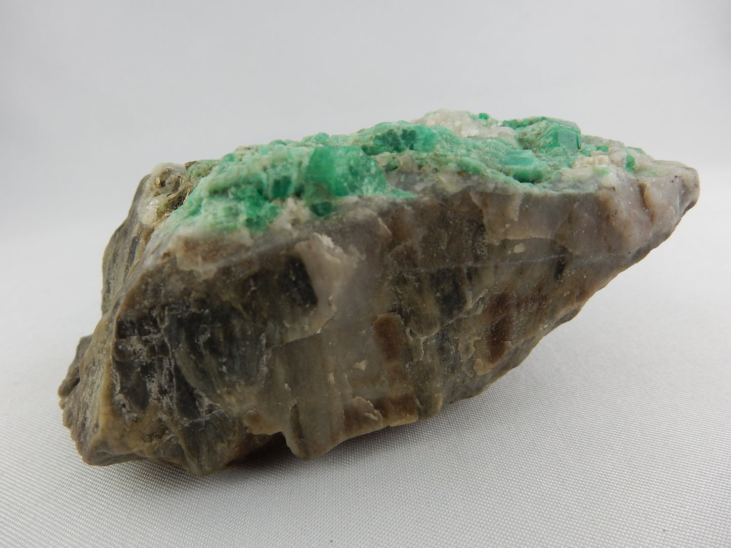 Emerald with Calcite and Pyrite