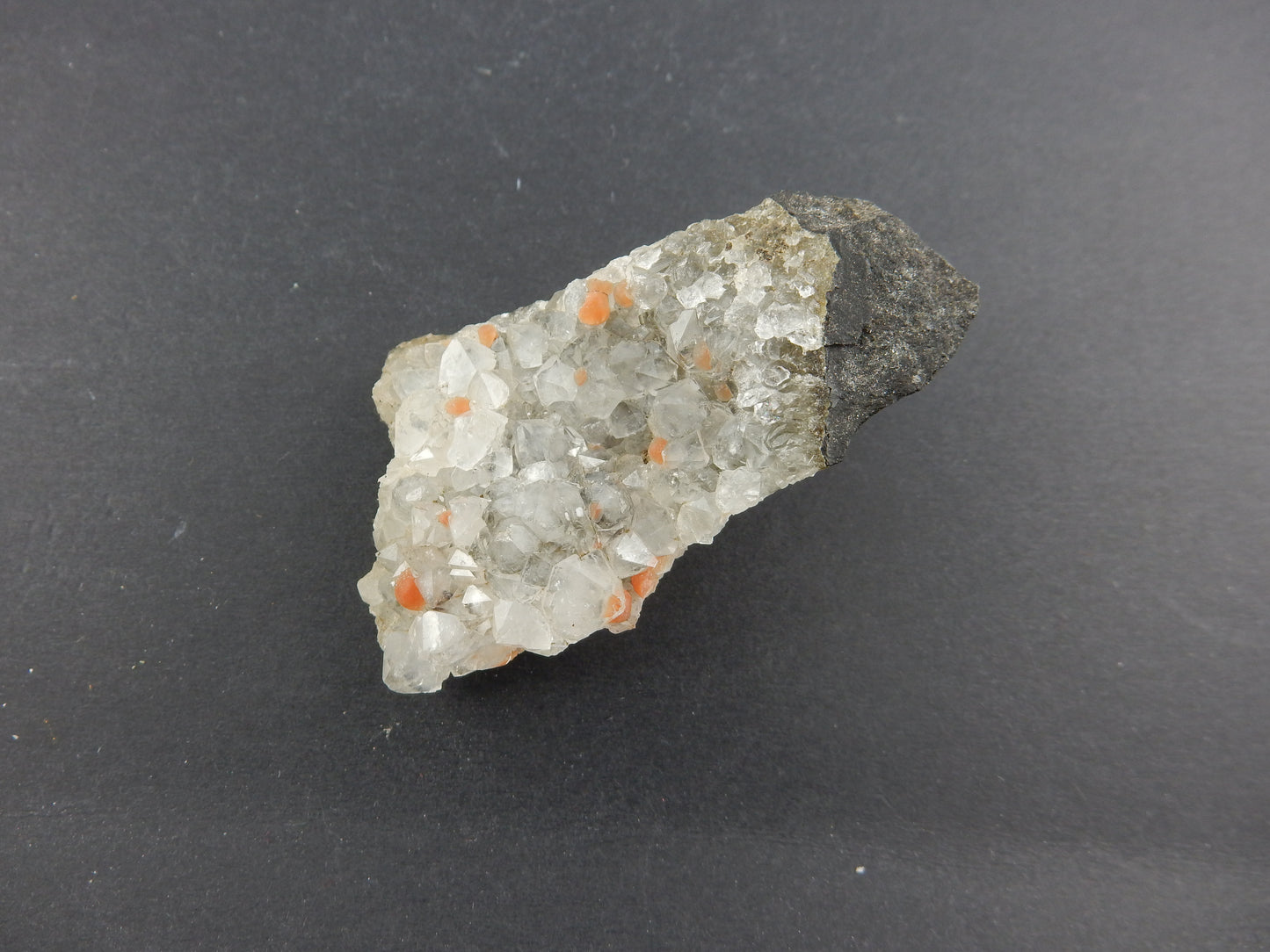 Fluorite Botryoidal Red balls on Quartz