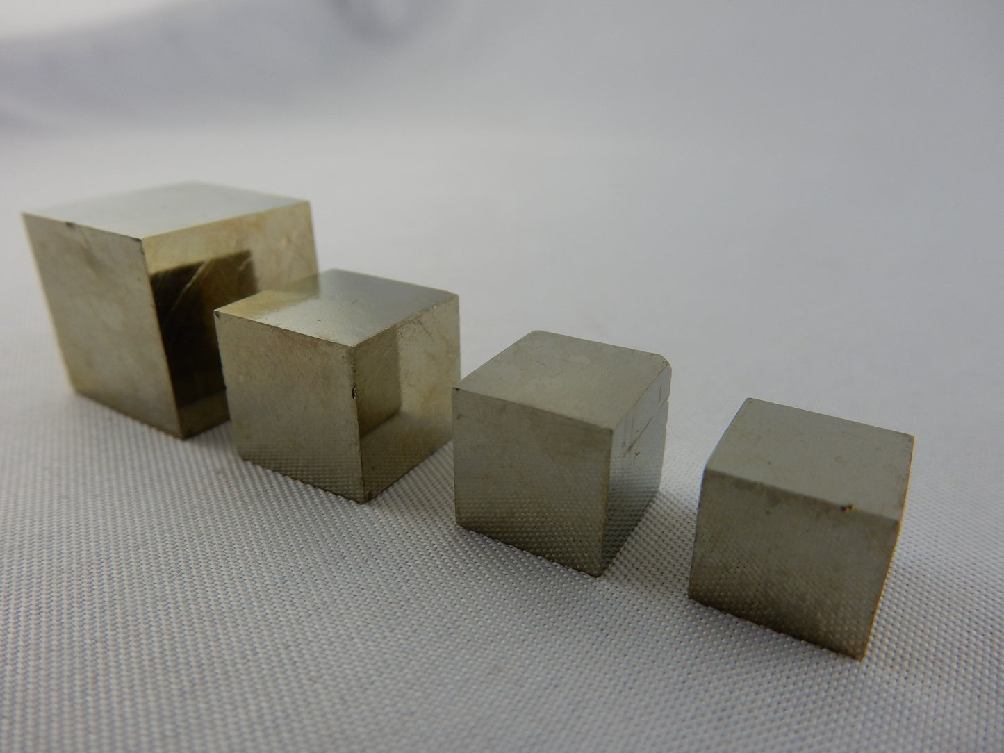 Natural Pyrite Cubes - Set of 4