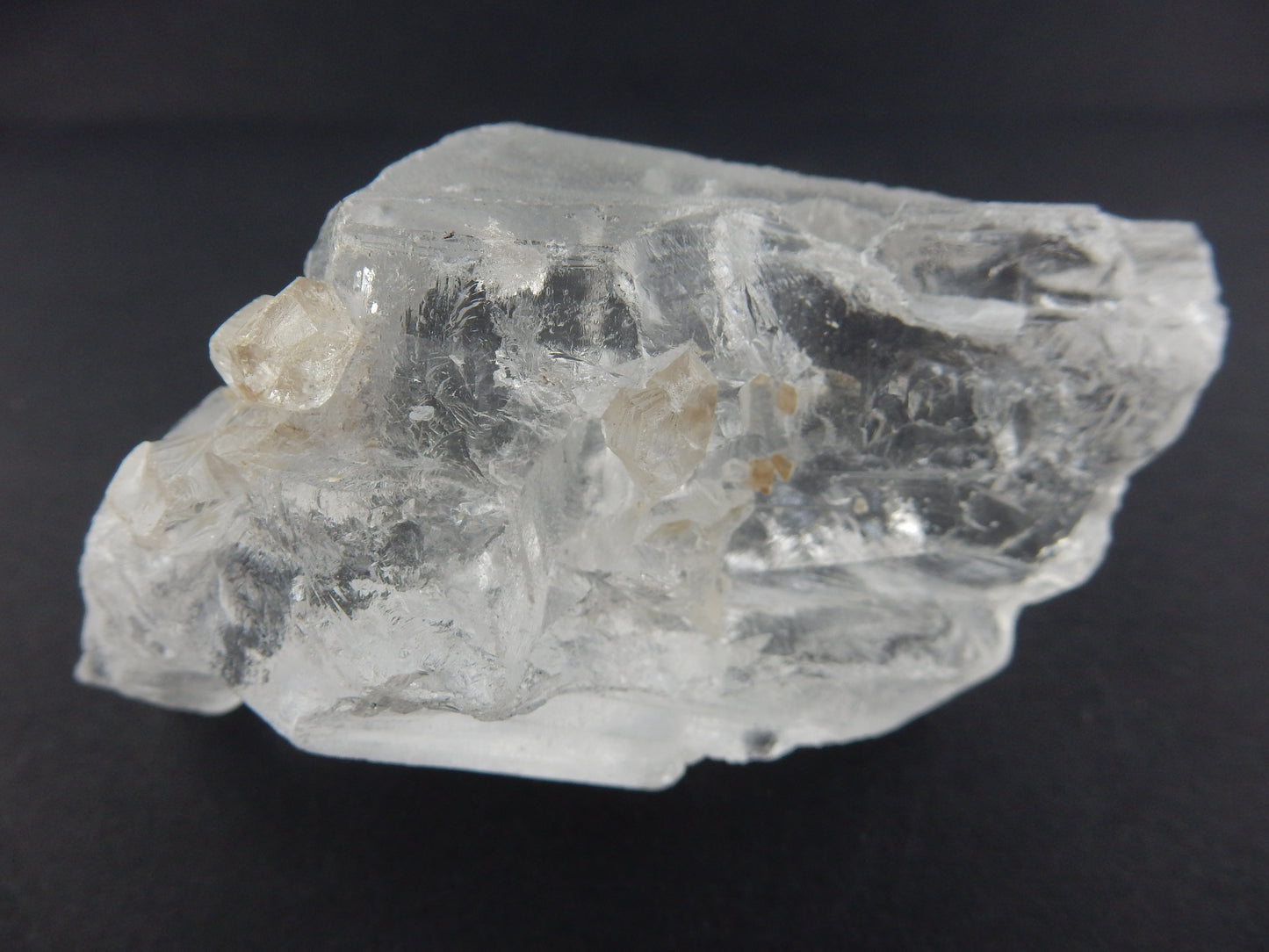 ice Quartz from Himalayas - multiple crystal face interruptions - looks like a chick of glacier ice