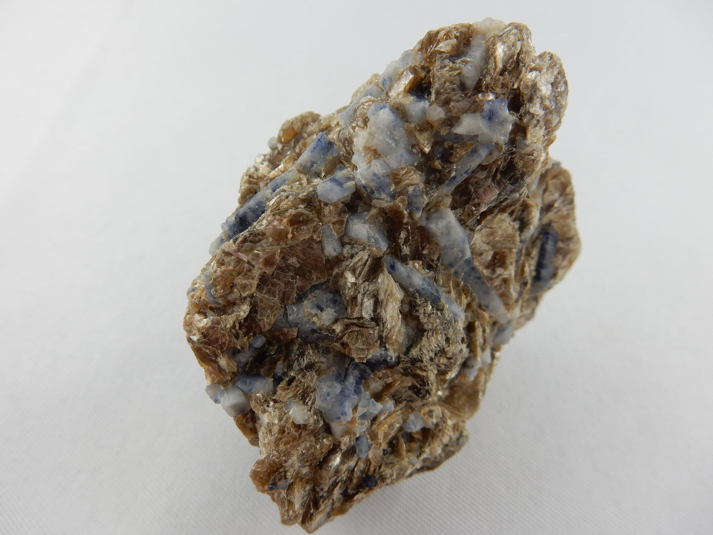 Blue Sapphire on Muscovite