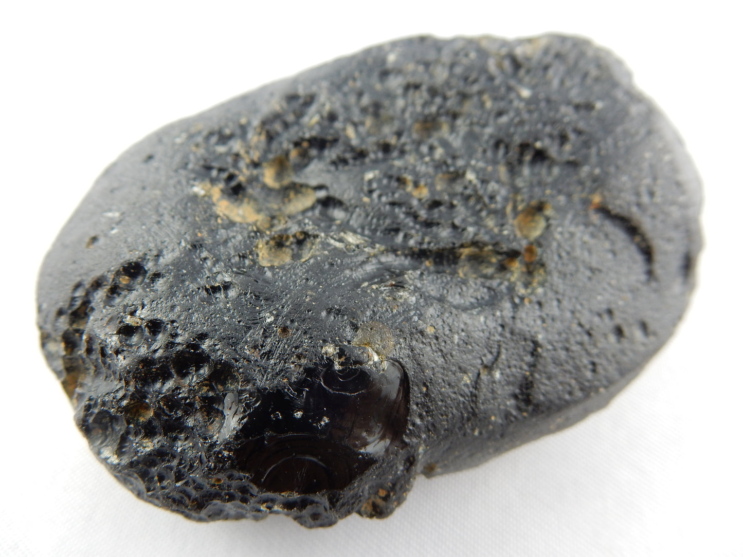 "Indochine" classic tektite from huge strewn-field Thailand-Asia - big oval "spacey look"