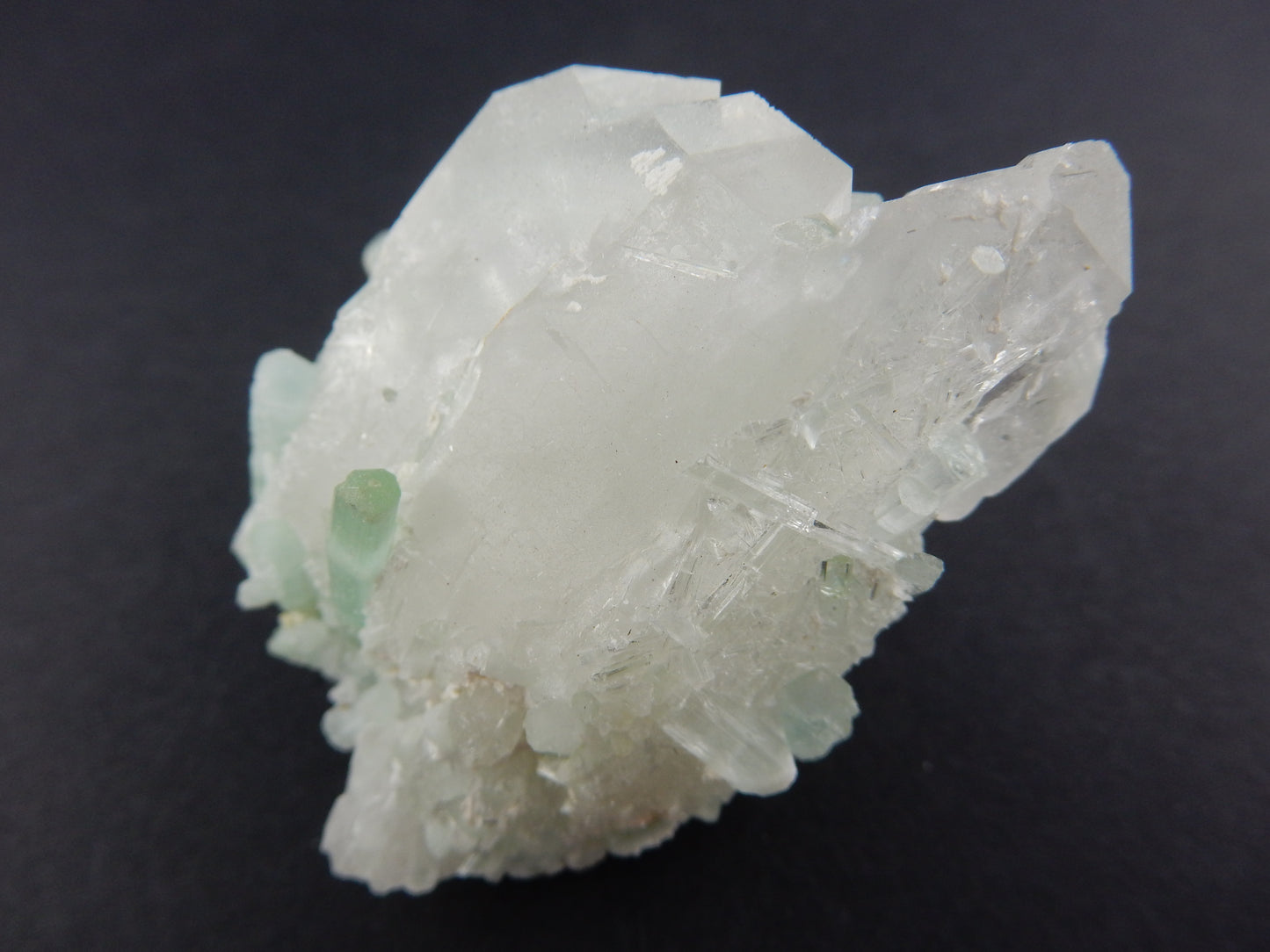 Tourmaline - "mint green" on Quartz