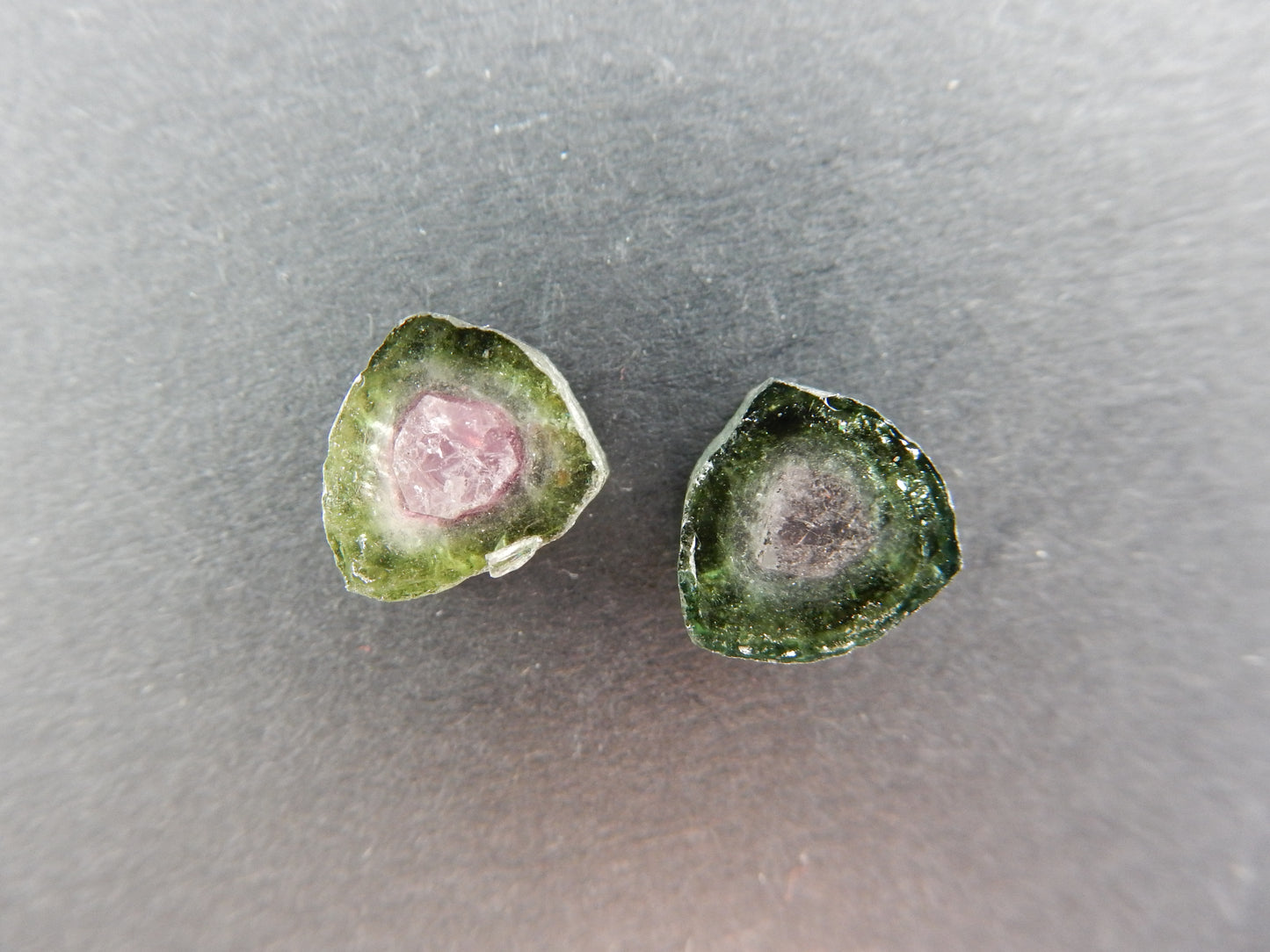 Watermelon Tourmaline Slices Lot (2 pcs)