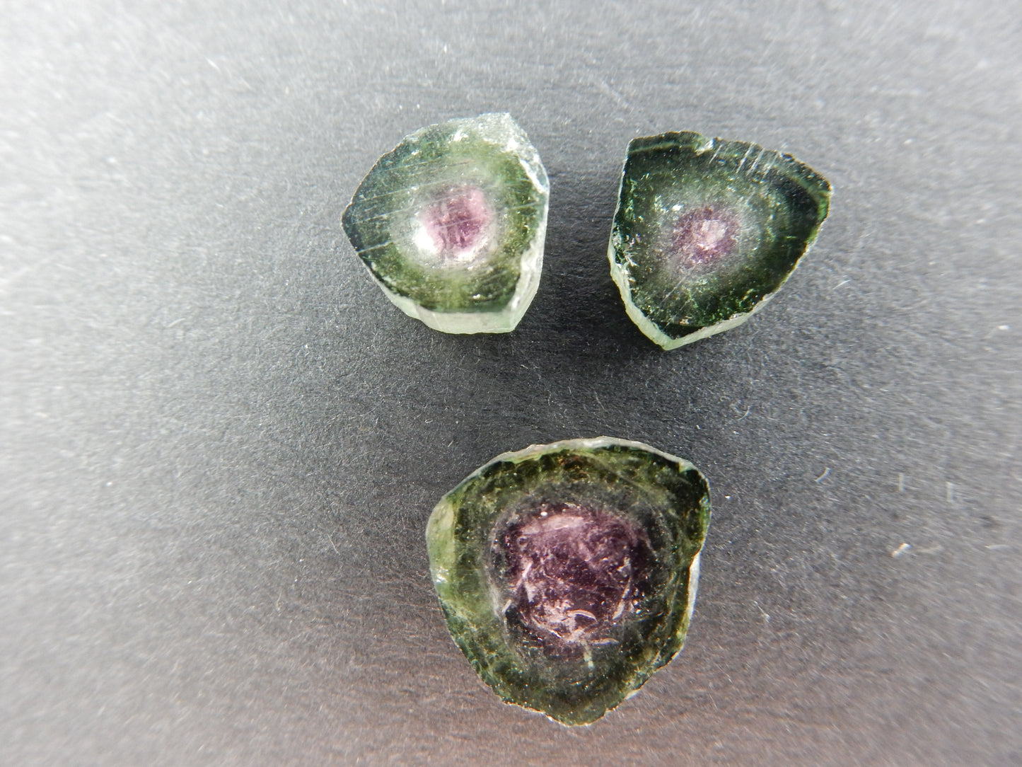 Watermelon Tourmaline Slices Lot (3 pcs)