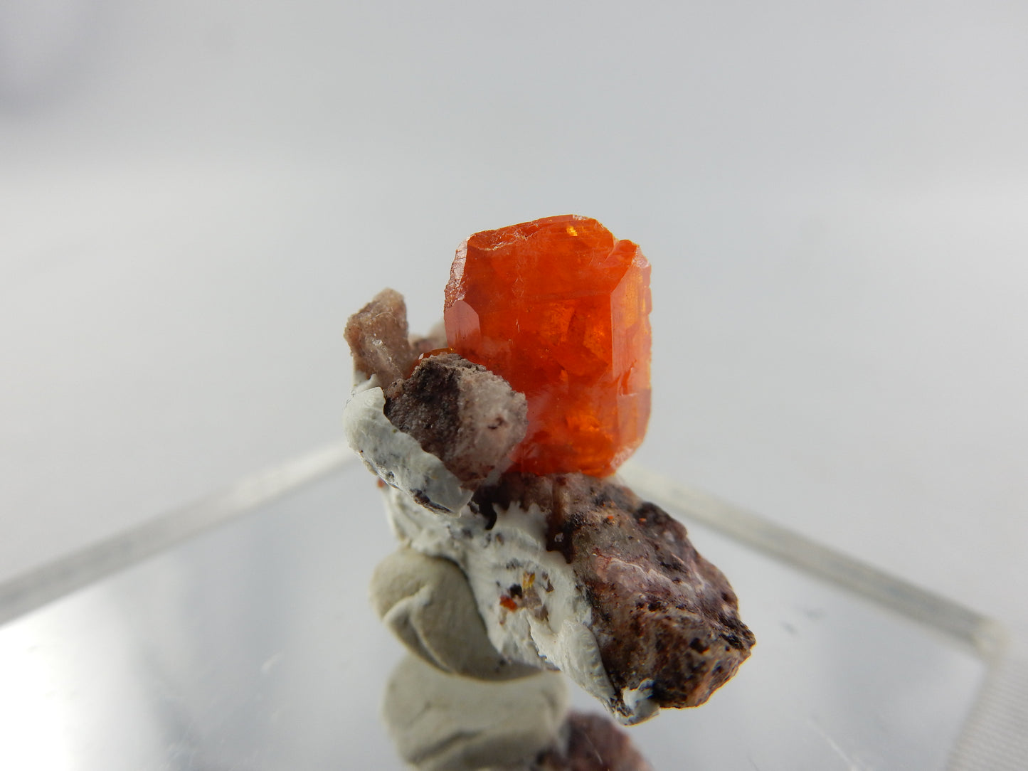 Wulfenite - Red Cloud Mine on matrix