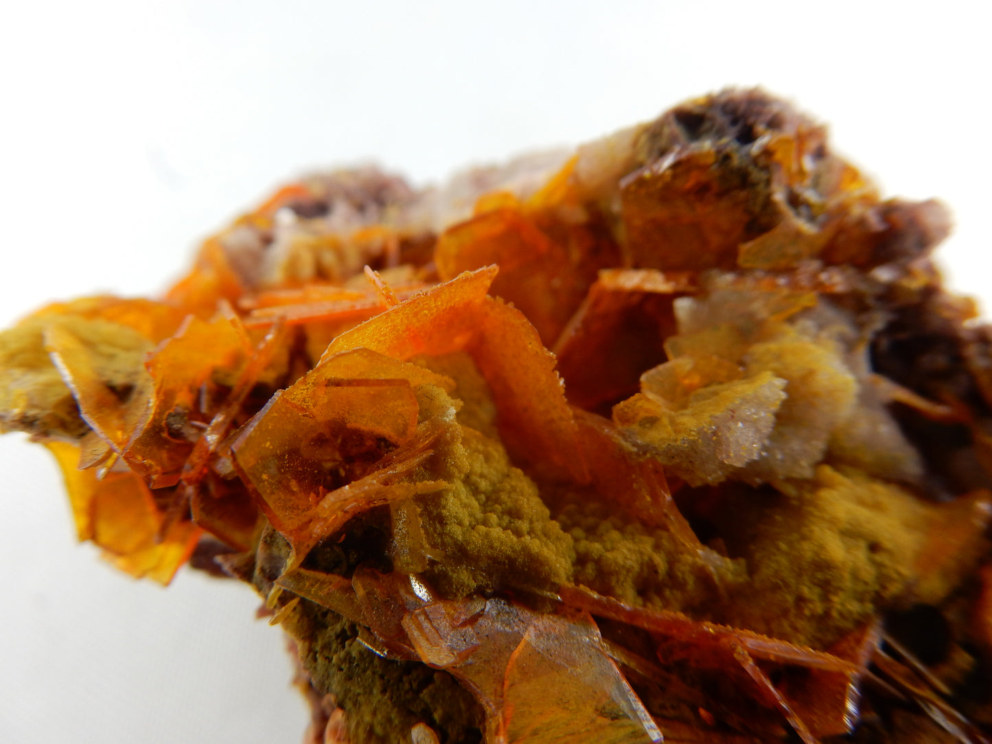 Wulfenite on Mimetite
