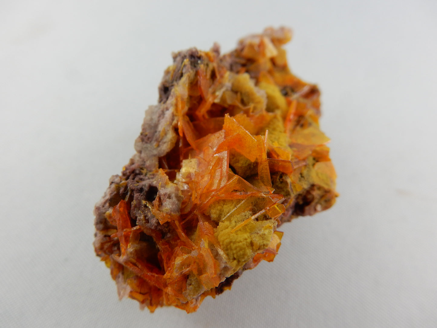 Wulfenite on Mimetite