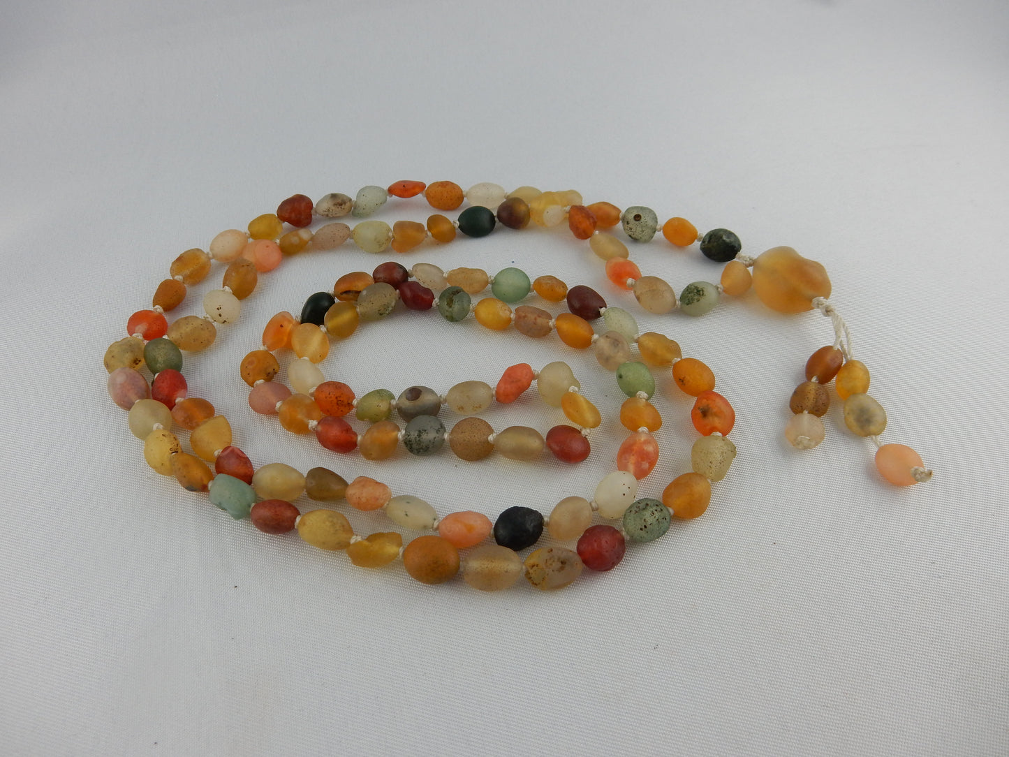 Gorgeous "108 Prayer Mala" Natural gobi desert polished bright translucent multi-coloured agate beads