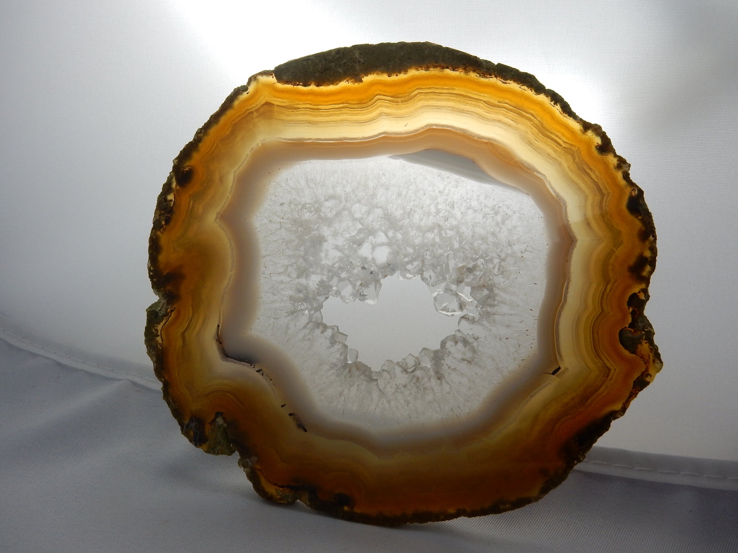 Agate Slice with Crystal Centre