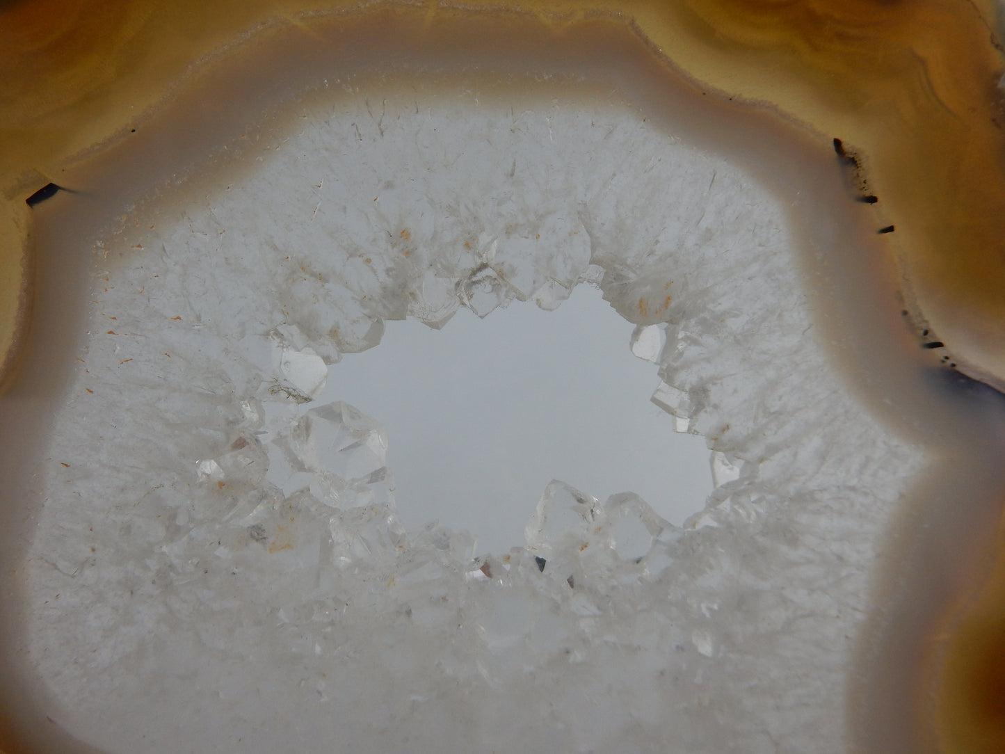 Agate Slice with Crystal Centre