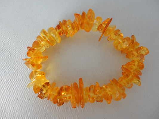 Bracelet of Natural Baltic Amber from Lithuania - bright sparkly warm feel