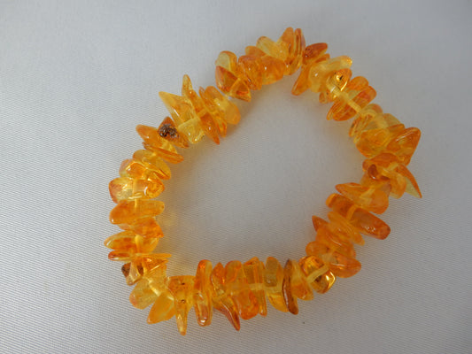 Bracelet of Natural Baltic Amber from Lithuania - bright sparkly warm feel