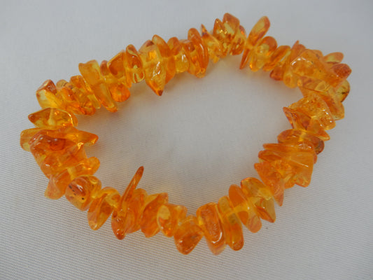 Bracelet of Natural Baltic Amber from Lithuania - bright sparkly warm feel