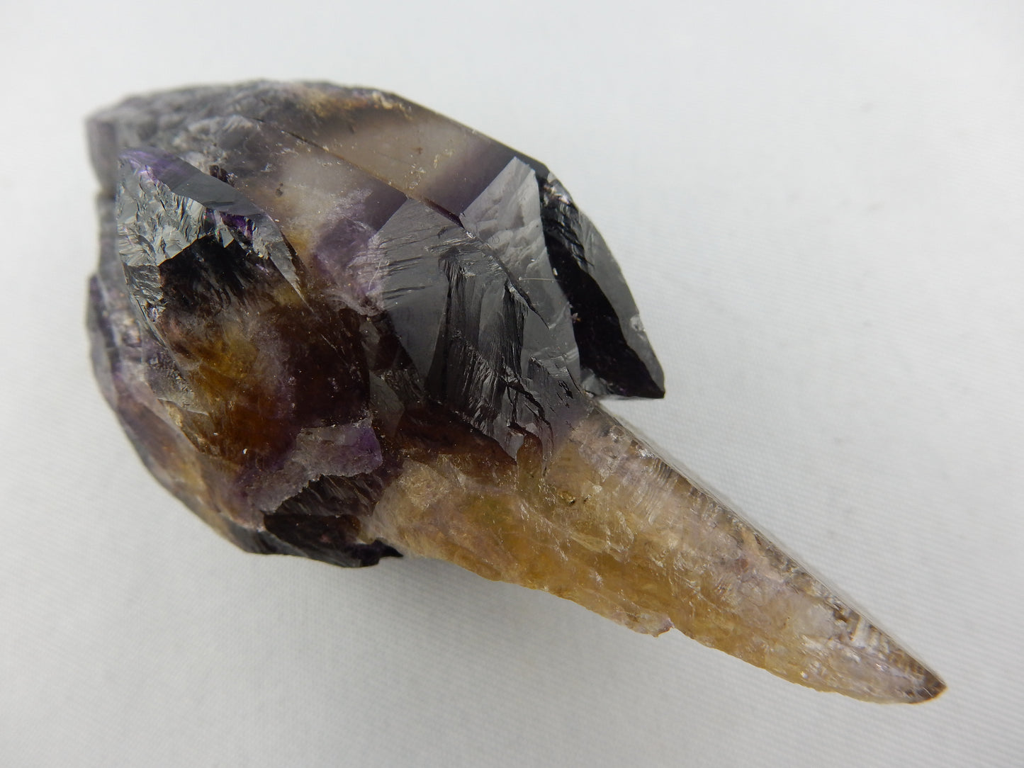 absolutely unseen amazing Amethyst scepter - on yellow stem - double terminated deep purple crystal