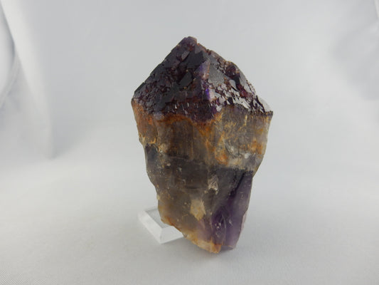 Gemmy unique color/contrast combo of purple/red/brown sub-crystals and chevron root