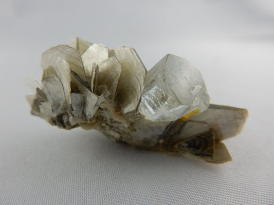 gemmy clear, well-terminated Aquamarine, nestled nicely on bed of shiny muscovite