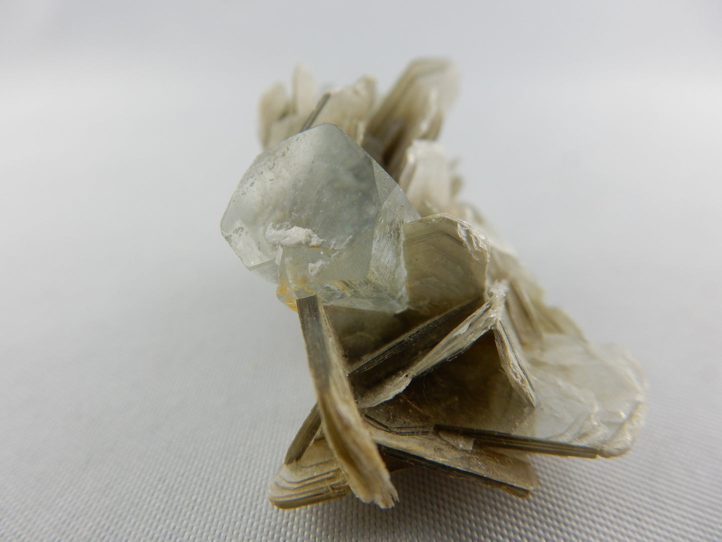 Aquamarine on Muscovite