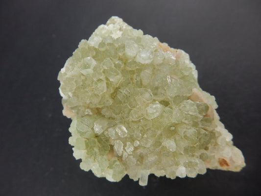 Rare Gemmy green columnar aragonite fan-clusters on two sides