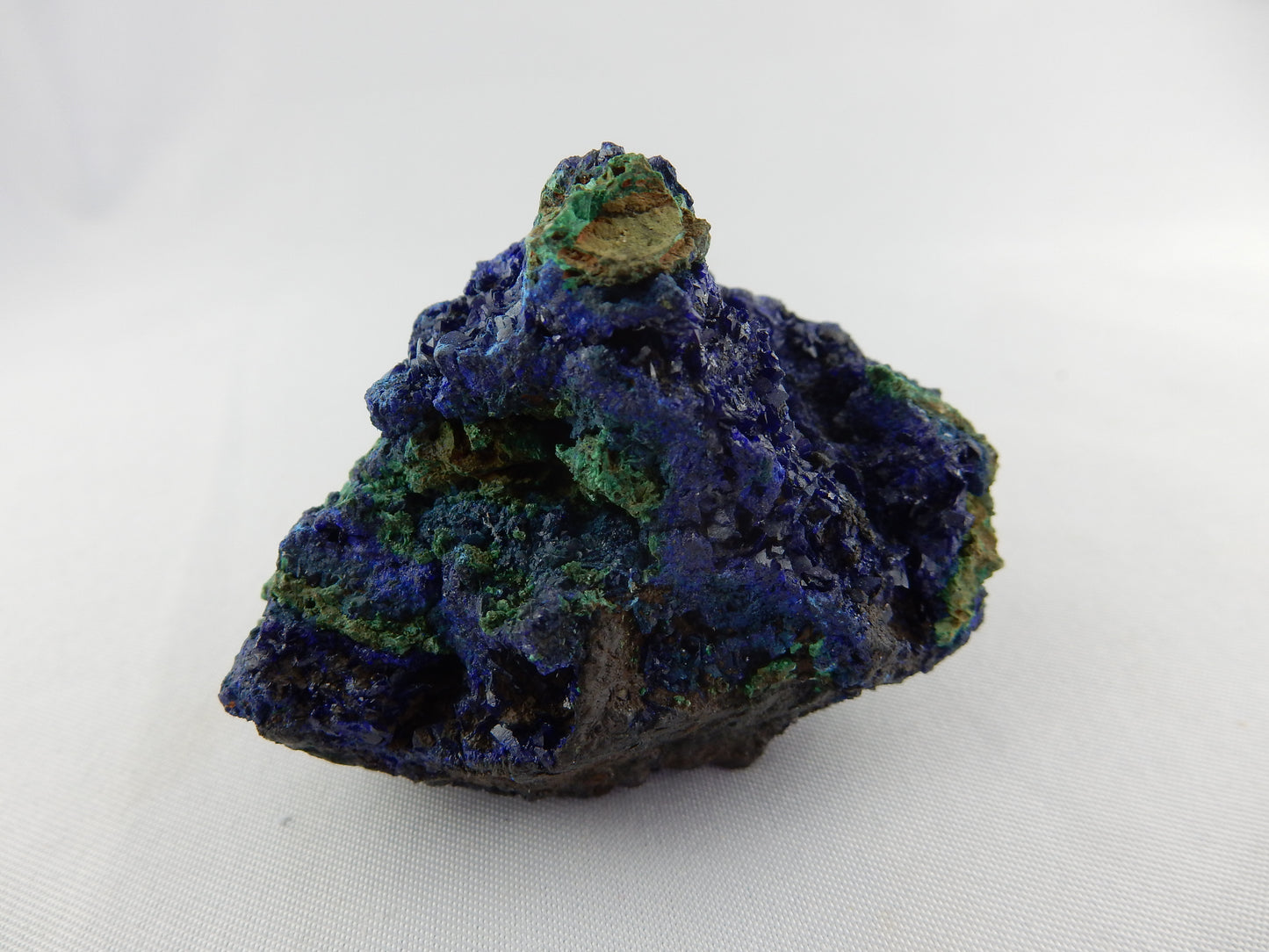 Nice gemmy bright cluster of Azurite and Malachite together - great specimen