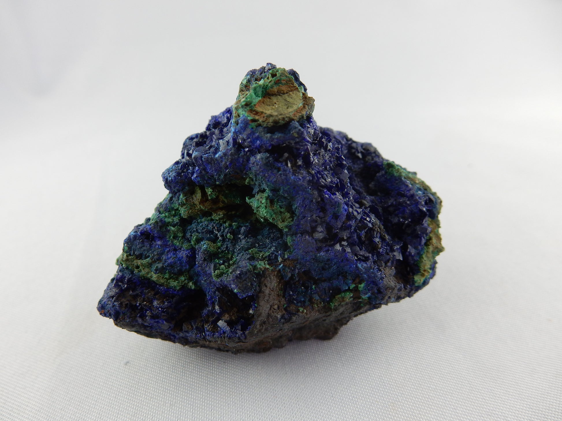 Nice gemmy bright cluster of Azurite and Malachite together - great specimen