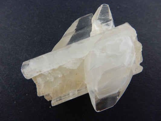 complex well-double terminated cluster of gemmy calcite from famous Dalnegors