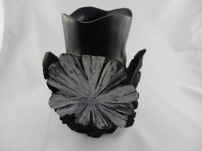 Chrysanthemum stone - natural crystal of celestine-calcite, carved into a gorgeous vase