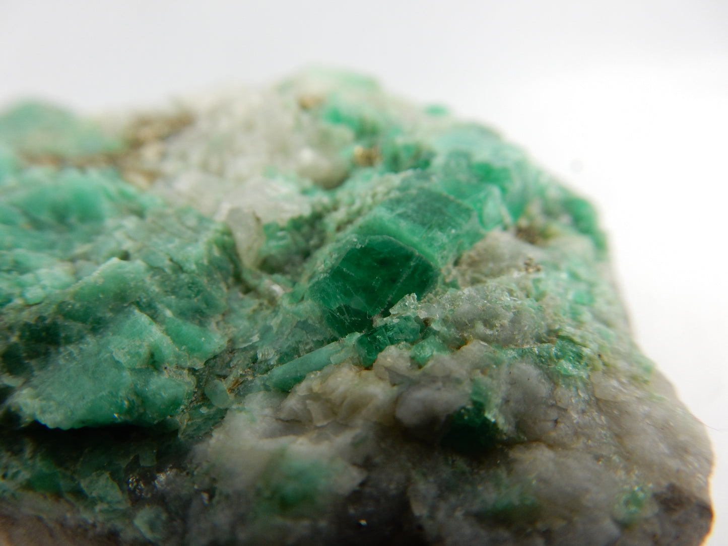 Emerald with Calcite and Pyrite
