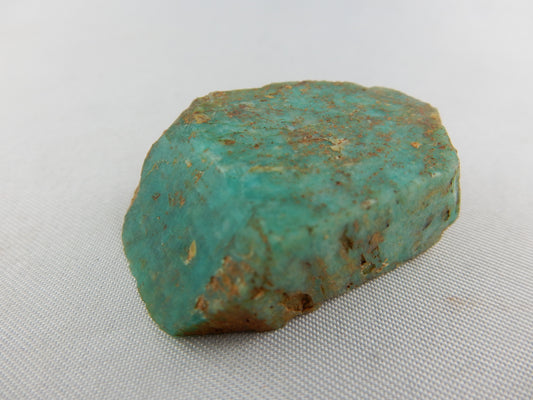 Feldspar - deep blue-green microcline "Amazonite" cleavage crystal from famous locality Colorado