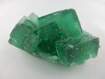 Fluorite with unique daylight fluorescence - green dark/deep blue edges on sunlight - unique in mineral world - only Weardale UK