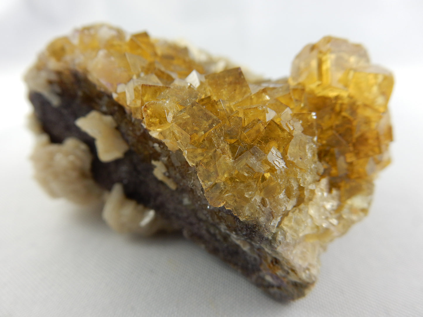 Fluorite - rare amber cubes