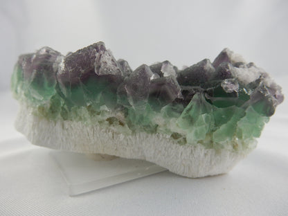 Fluorite Pyramids on Quartz