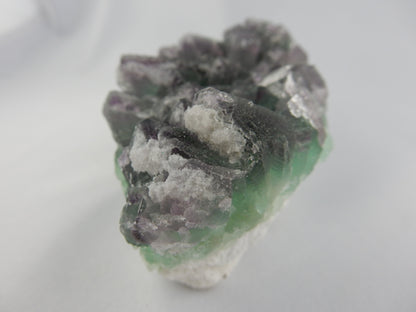 Fluorite Pyramids on Quartz