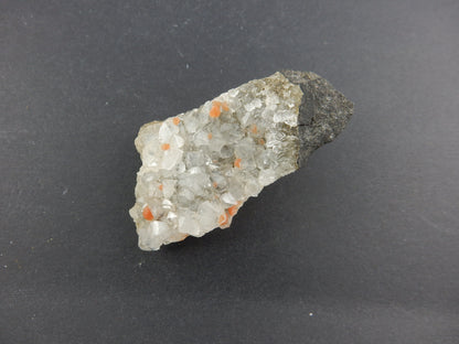 Fluorite Botryoidal Red balls on Quartz