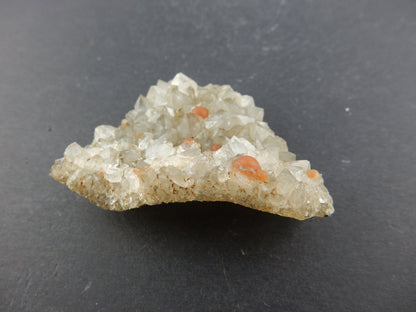 Fluorite Botryoidal Red balls on Quartz