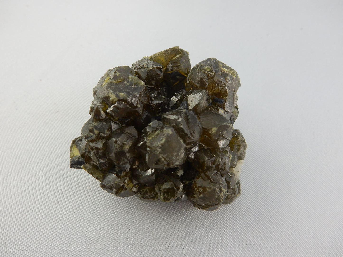 Gemmy terminated gemmy apple green "floater" cluster of demontoid var. of Andradite Garnet. ex. J.Culberson collection