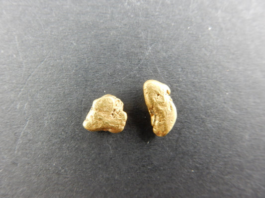 matching pair of chunky gold nuggets from Alaska
