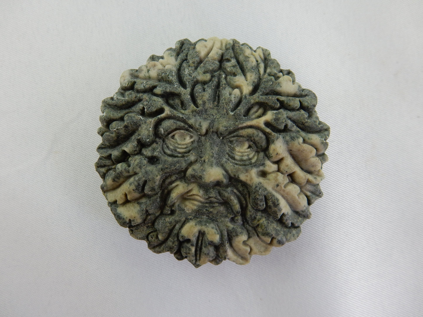 Powerful Stonehenge bluestone - intricate carving green man - in Merlin's stone!!!