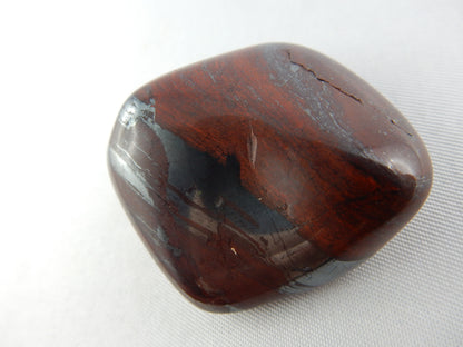 "Banded Iron" polished specimen - alternating bands of iron oxides and chert, of organic marine origin