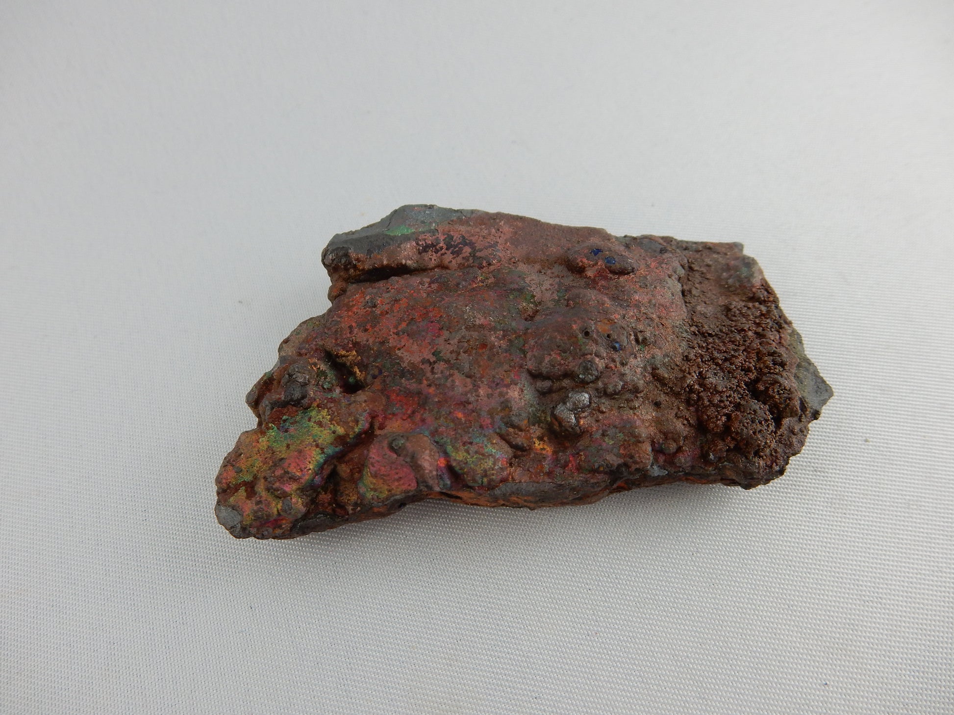 Quite RARE genuine (lots of fakes for iridescence) - multi-coloured hematite/goethite