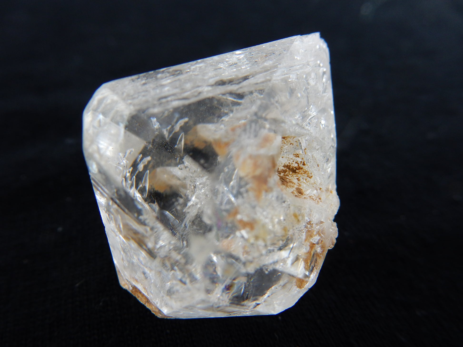 single classic "beta quartz" diamond shape, elestial rainbows - genuine from Herkimer NY