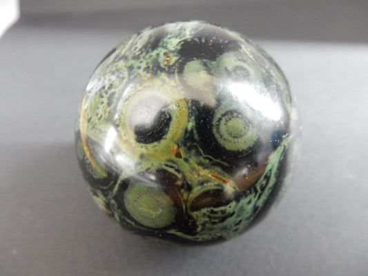 Kambaba Jasper shpere - volcanic Rhyolite - commonly mistaken for Stromatolite Fossil - blue-green algae - oldest living organism on earth - but pretty anyhow and is good for meditating with nature