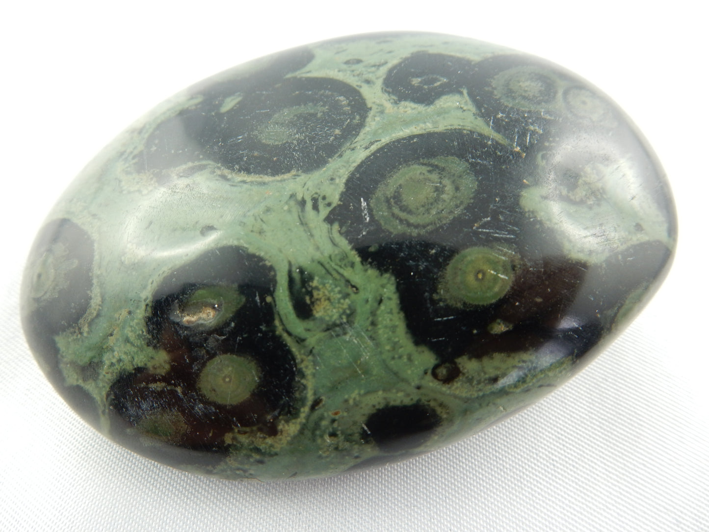 Kambaba Jasper palm stone - volcanic Rhyolite - commonly mistaken for Stromatolite Fossil - blue-green algae - oldest living organism on earth - but pretty anyhow and is good for meditating with nature