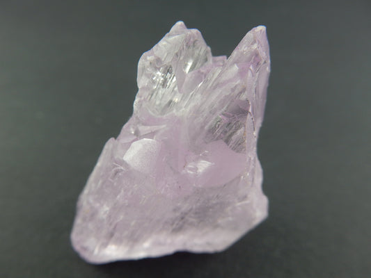gemmy rich-hot-pink/lavender Kunzite, complete double-terminated "floater" - much darker pink down C-axis