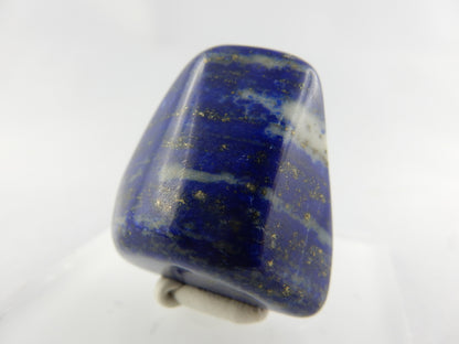 deep blue AAA+ lapis lazuli freeform polished with bright pyrite and calcite