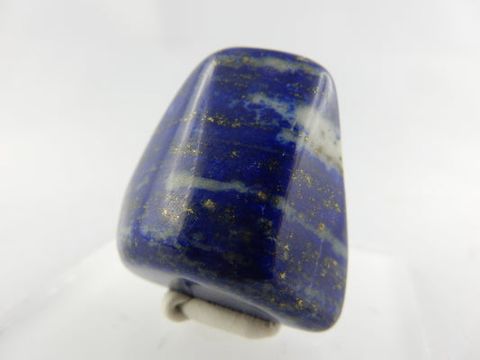 deep blue AAA+ lapis lazuli freeform polished with bright pyrite and calcite
