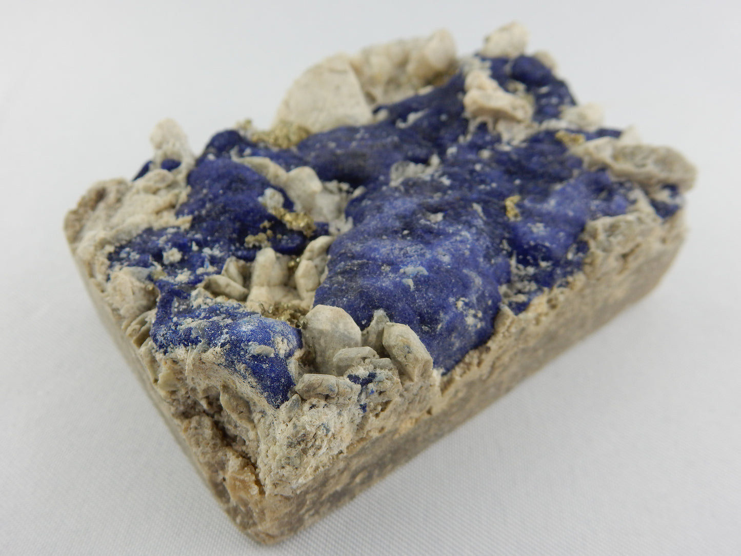 Lapis - Lazurite raw, Pyrite on Calcite