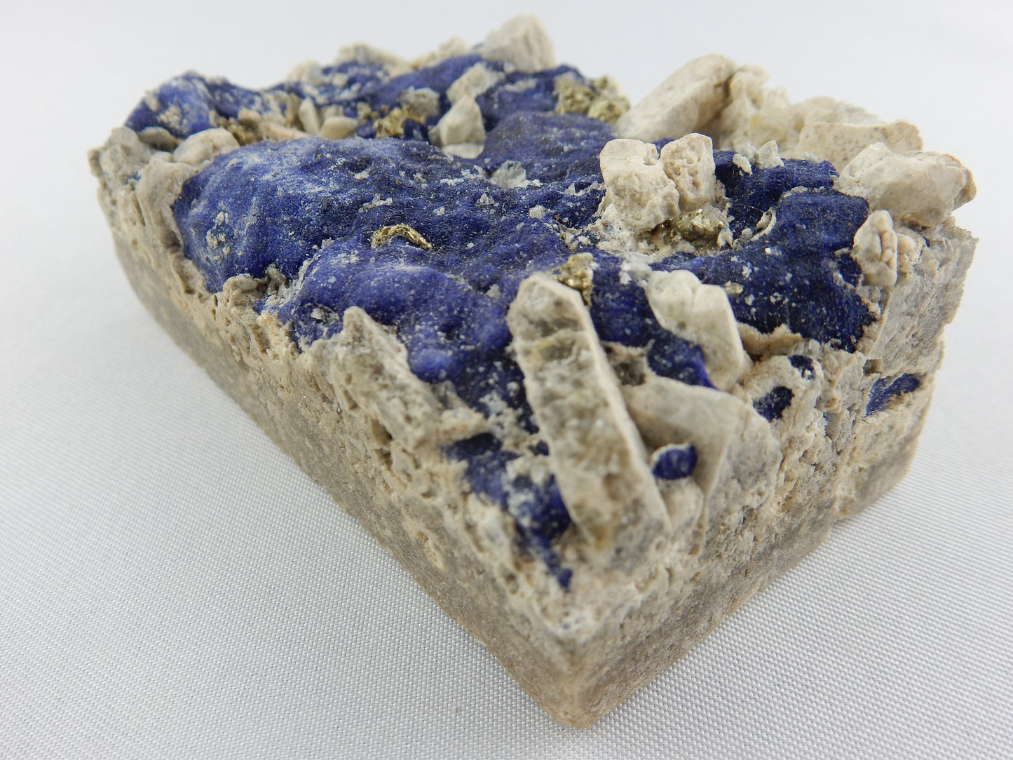 Lapis - Lazurite raw, Pyrite on Calcite