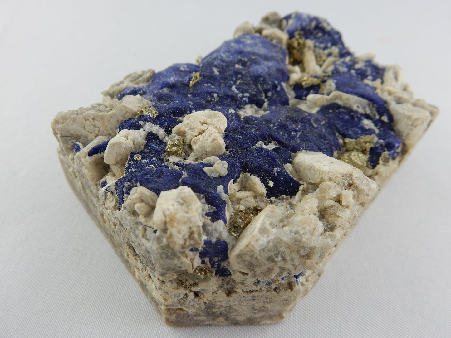 Lapis - Lazurite raw, Pyrite on Calcite